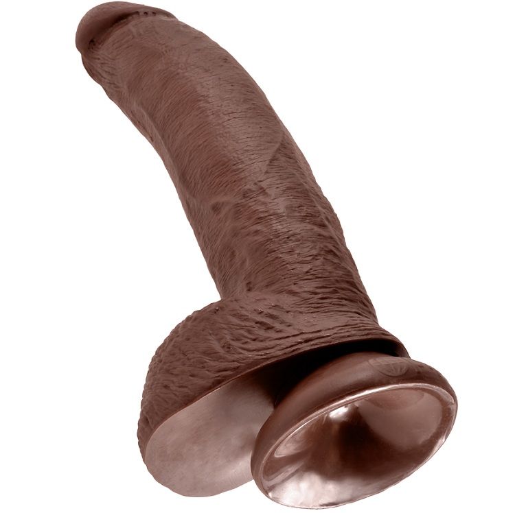 9 Gode marron avec boules 22.9 CM — KING COCK, vue 5
