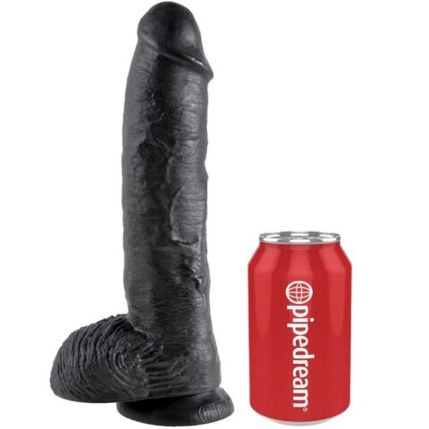 Gode noir avec boules 25.4 CM — KING COCK