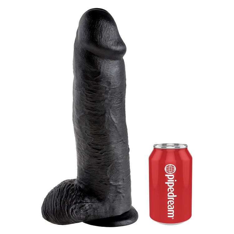 Gode noir avec boules 30.48 CM — KING COCK