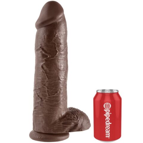 Gode marron avec boules 30.48 CM — KING COCK