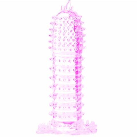 Gaine pénienne points stimulants rose 14 CM — BAILE