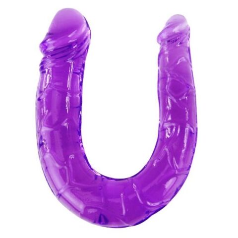 Double gode en gelée flexible lilas — BAILE