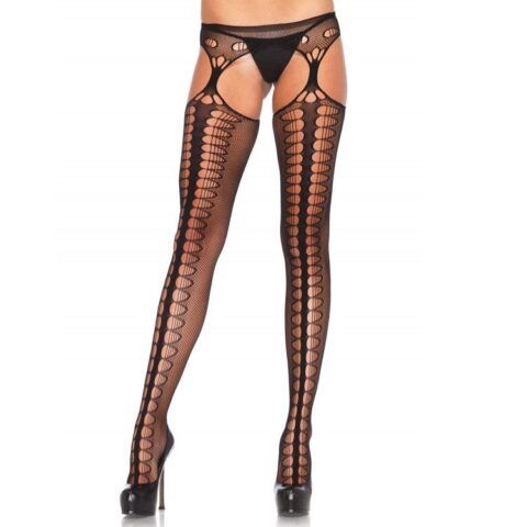 Collant avec jarratière exclusive noir — LEG AVENUE