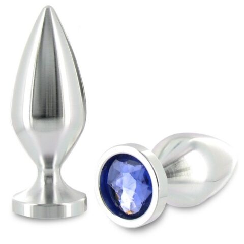 Plug anal aliminum cristal couleur moyen 8.89CM — METAL HARD