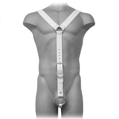 Harnais cuir homme blanc — LEATHER BODY