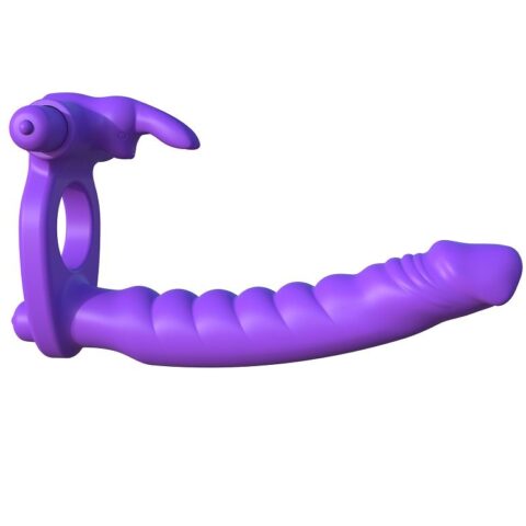 Silicone double vibrator rabbit