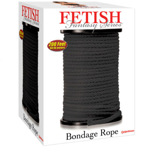 Corde de bondage noire 60,96 mètres — FETISH FANTASY SERIES