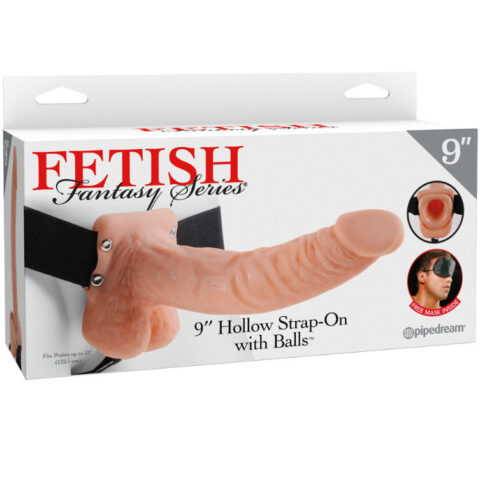 Sangle creuse 9 avec boules 22,9 CM chair — FETISH FANTASY SERIES