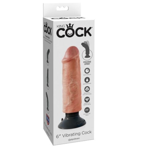 Gode vibrateur 15.24 CM naturel — KING COCK