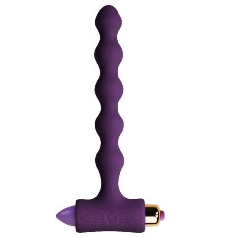 Plug anal avec vibration et perles riverles petite sensations — ROCKS-OFF