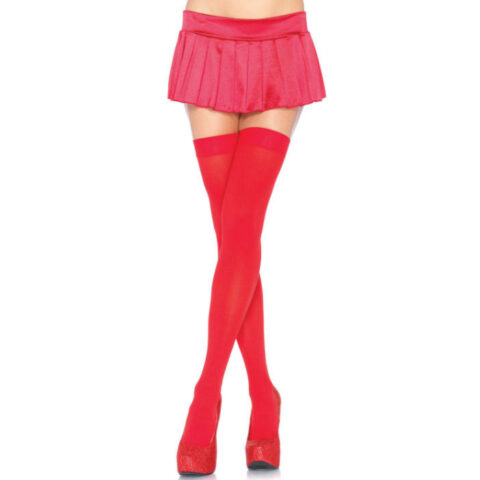 Cuisses hautes en nylon rouge — LEG AVENUE
