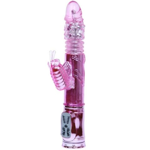 Vibrateur rechargeable avec stimulateur de papillon rotation et throbbing — BAILE