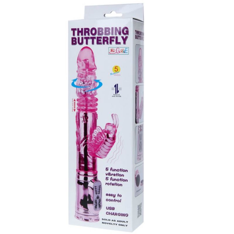 Vibrateur rechargeable avec stimulateur de papillon rotation et throbbing — BAILE, vue 9
