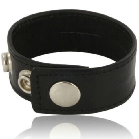 Sangle de pénis réglable en cuir noir — LEATHER BODY