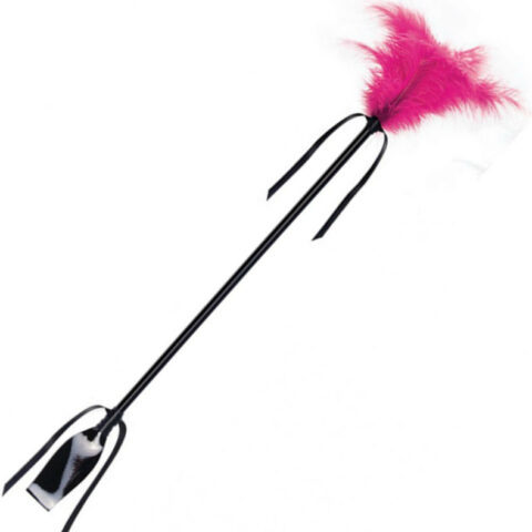 Fouet & feather noir et fuchsia — SECRETPLAY