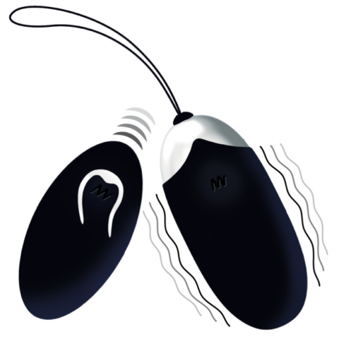 Oeuf vibrant flippy II avec télécommande noir — INTENSE