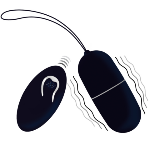 Oeuf vibrant flippy I avec télécommande noir — INTENSE