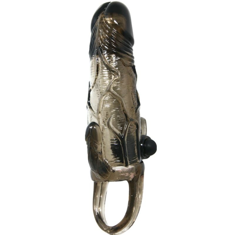 Couvre-pénis brave MAN avec stimulation clito et anal double bullet noir 16.5 CM — BAILE, vue 5