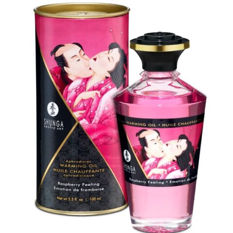 Huile de massage effet thermique saveur intense de framboise 100 ML — SHUNGA