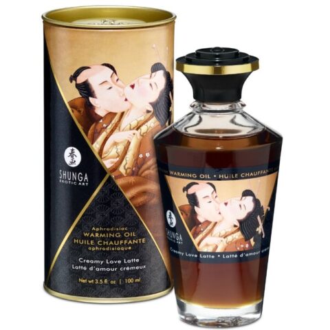 Huile de massage à effet chaleur saveur creamy love latte 100 ML — SHUNGA