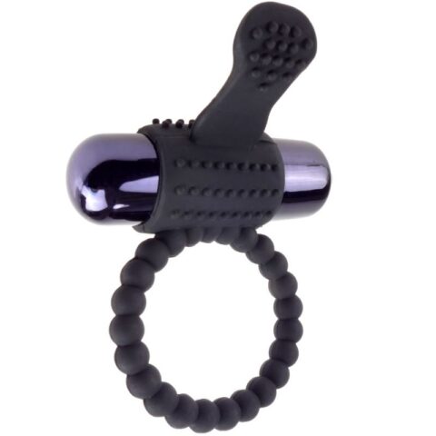 Anneau vibrant en silicone noir fantasy c-ring — FANTASY C-RINGZ