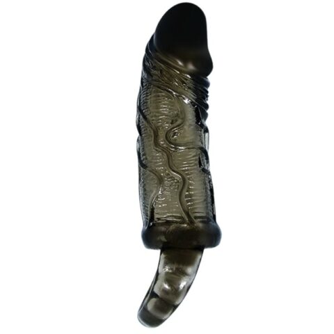 Housse dextension de pénis avec sangle pour testicules noir 13.5 CM — BAILE