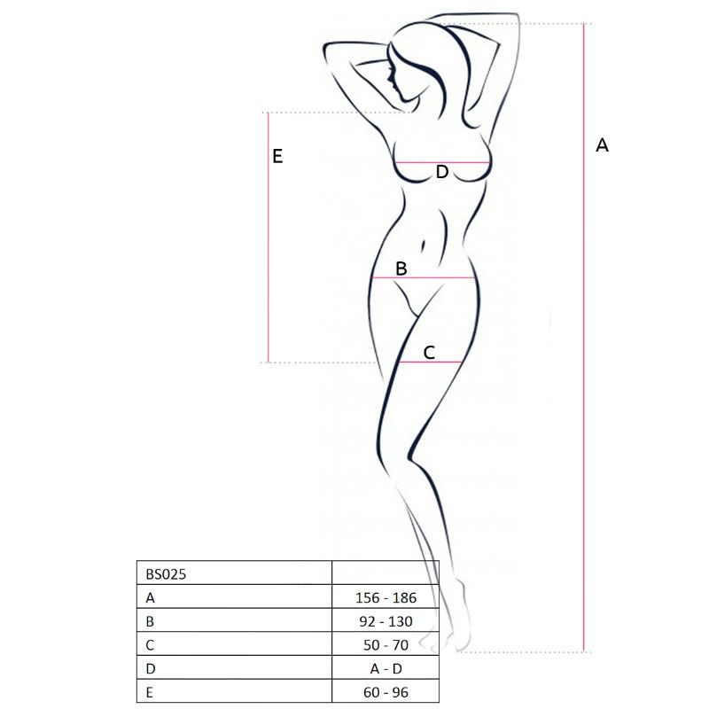 Femme BS025 bodystocking blanc style robe taille unique — PASSION, vue 2