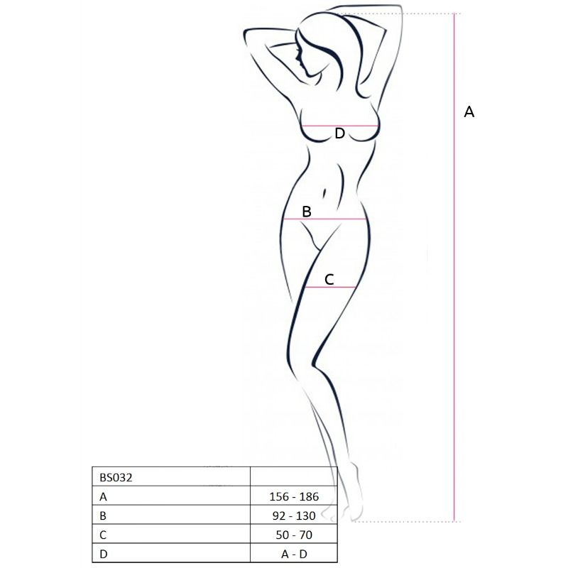 Femme BS032 bodystocking rouge taille unique — PASSION, vue 2