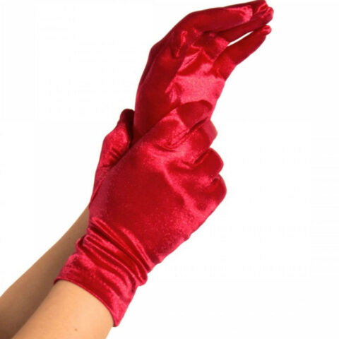 Gants satin rouge — LEG AVENUE