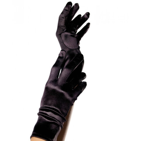 Gants satin noir — LEG AVENUE