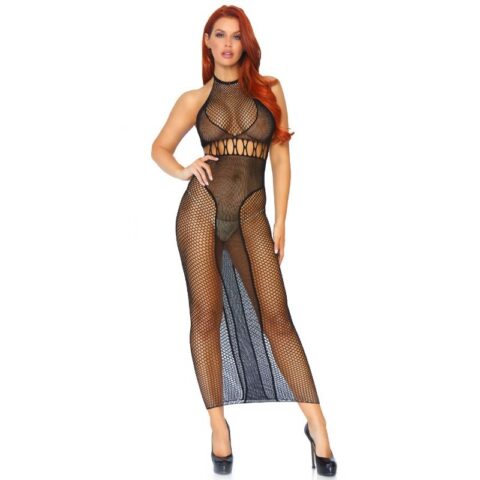 Robe sans DOS double filet lisse — LEG AVENUE