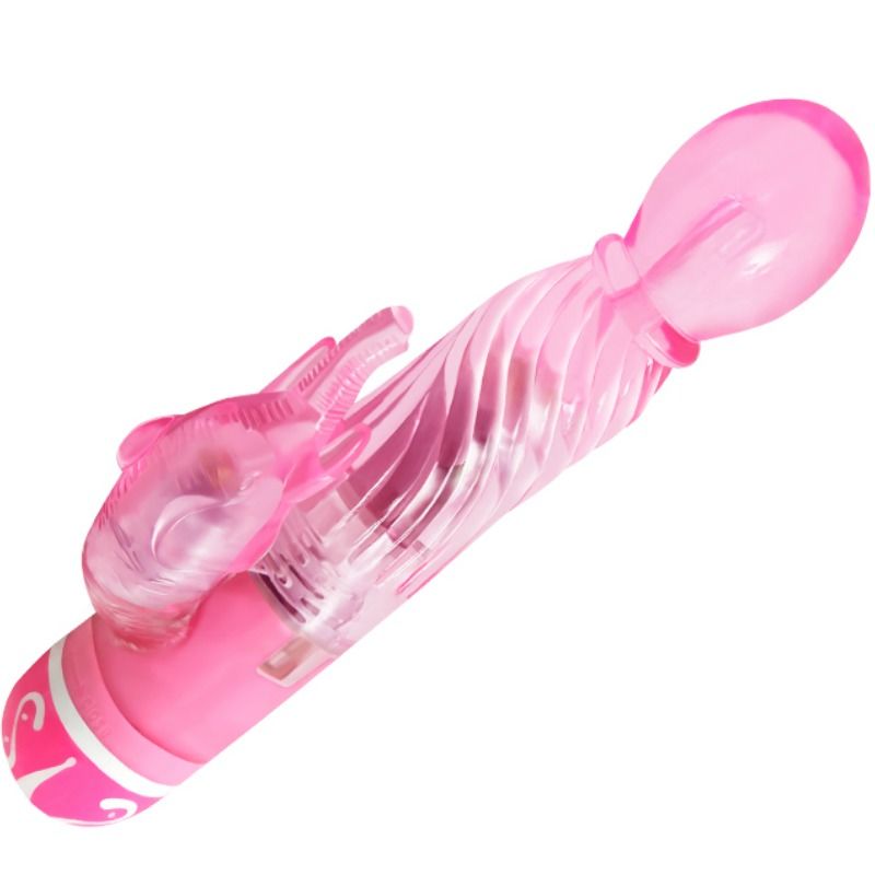 Vibrateur multivitesses avec stimulateur rose — BAILE, vue 2