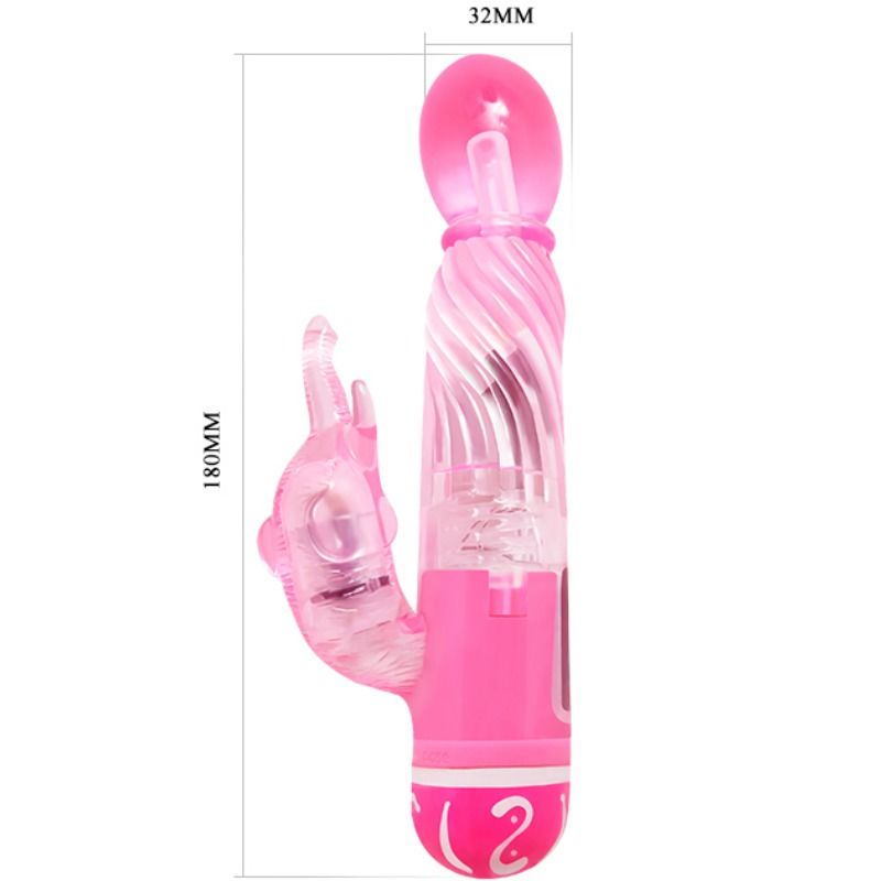 Vibrateur multivitesses avec stimulateur rose — BAILE, vue 5