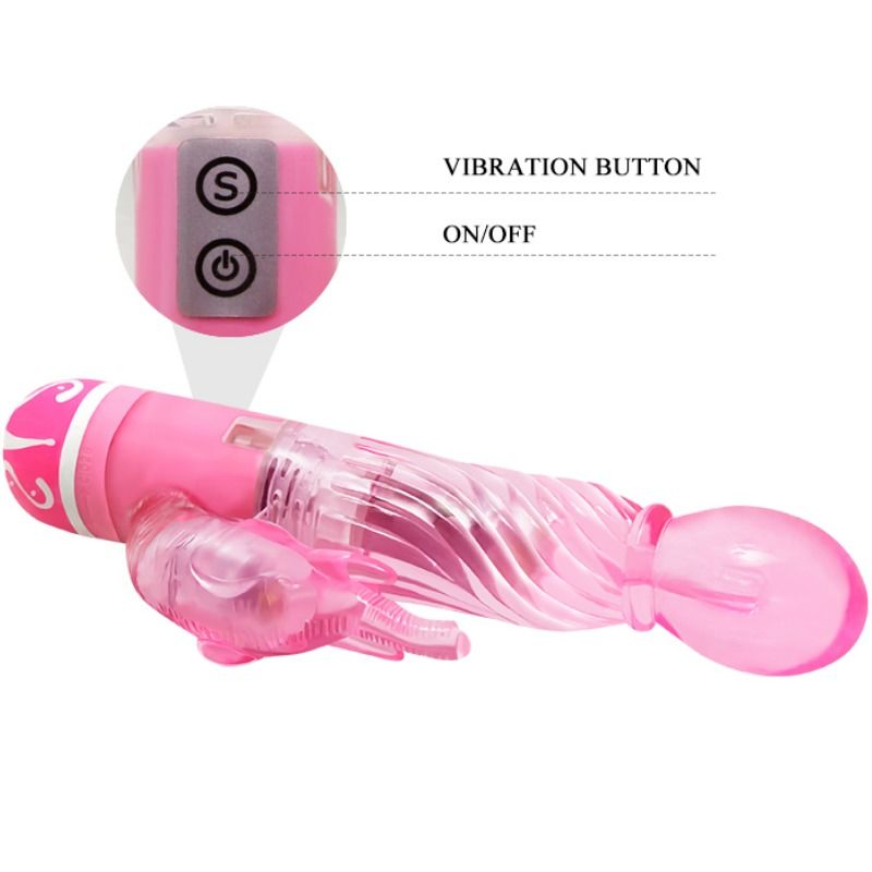Vibrateur multivitesses avec stimulateur rose — BAILE, vue 7