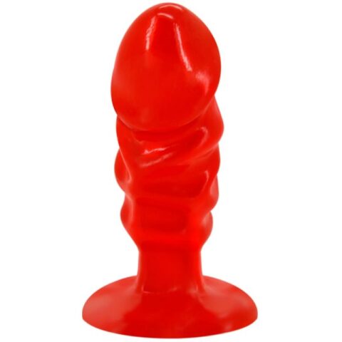 Plug anal unisexe avec ventouse rouge — BAILE