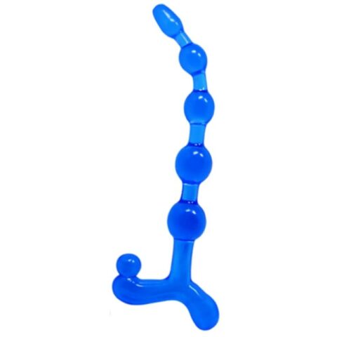 Balles anal bleues bendy twist — BAILE