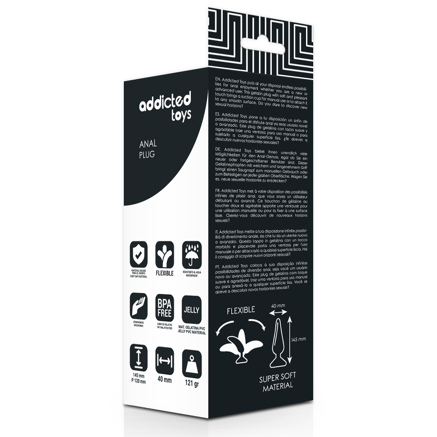 Plug anal 14.5 CM noir — ADDICTED TOYS, vue 4