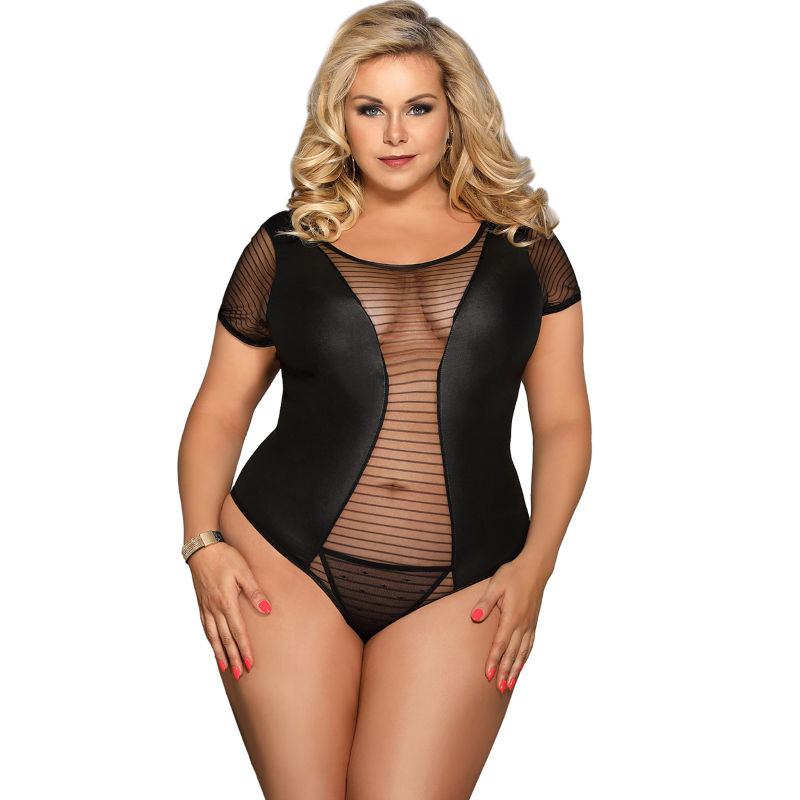 Queen plus fetish manches courtes teddy — SUBBLIME