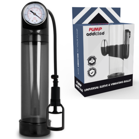Pompe à érection RX9 noire avec vibromasseur