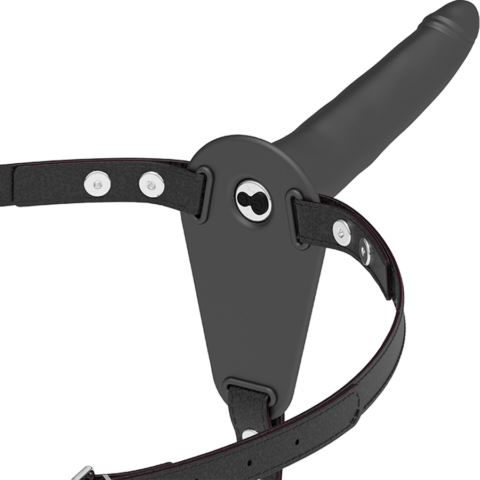 Vibrateur silicone noir 15 CM — FETISH SUBMISSIVE HARNESS