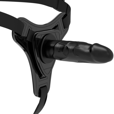 Silicone noir réaliste 15 CM — FETISH SUBMISSIVE HARNESS