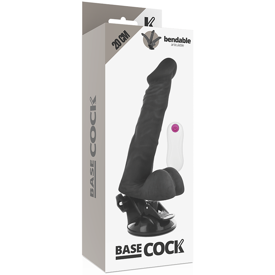Vibrateur articulable télécommande noir 20 CM -O- 4.5 CM — BASECOCK, vue 5
