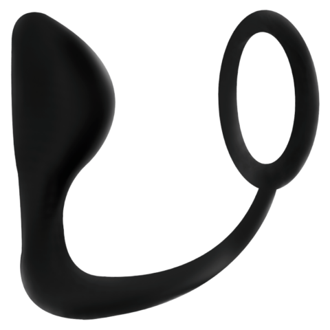 Plug anal avec anneau pénis noir — ADDICTED TOYS