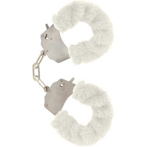 Manchettes furry FUN bondage blanc — TOYJOY