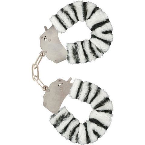 Manchettes furry FUN bondage zèbre — TOYJOY