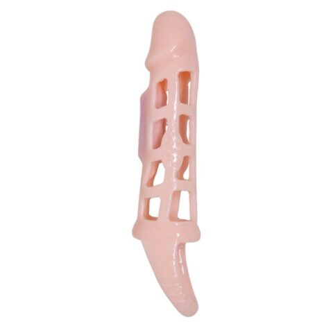 Couverture dextension de pénis avec vibration et sangle naturelle 13,5 CM — BAILE