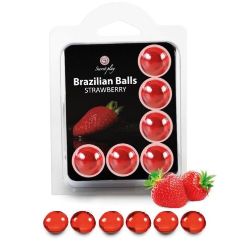 Set 6 balles brésiliennes fraise — SECRETPLAY