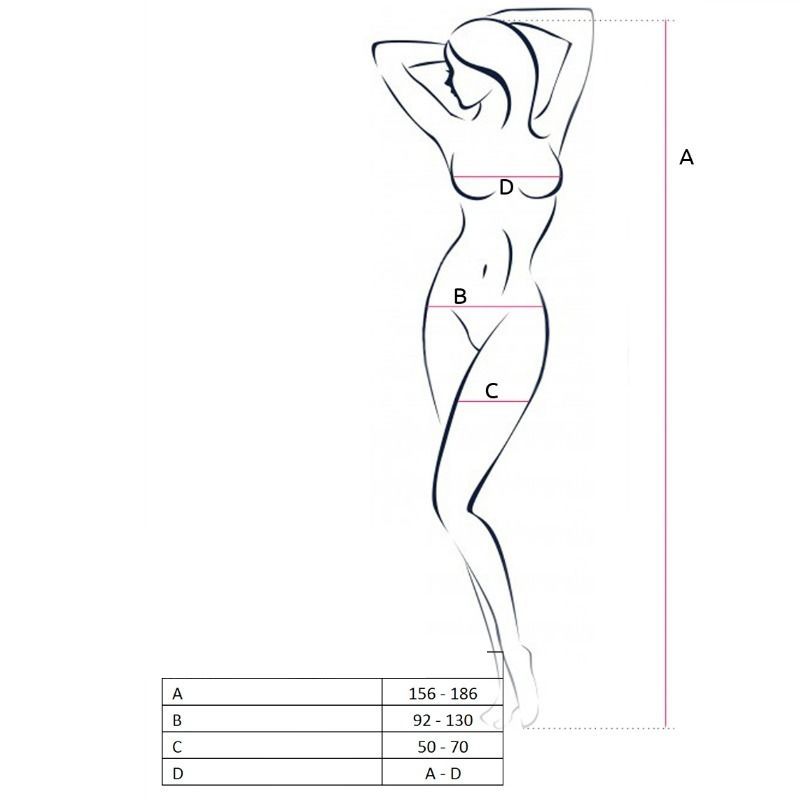 Femme BS057 bodystocking blanc taille unique — PASSION, vue 2