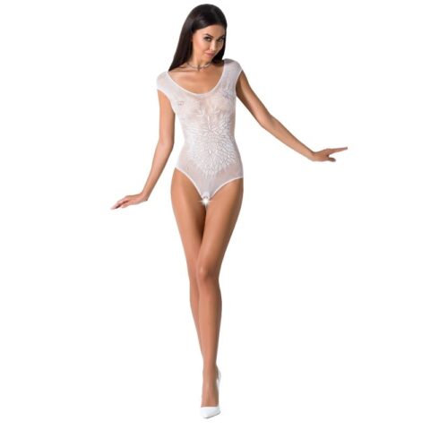 Femme BS064 bodystocking blanc taille unique — PASSION