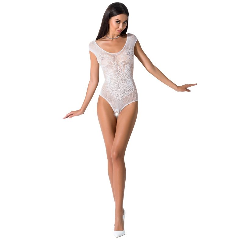 Femme BS064 bodystocking blanc taille unique — PASSION